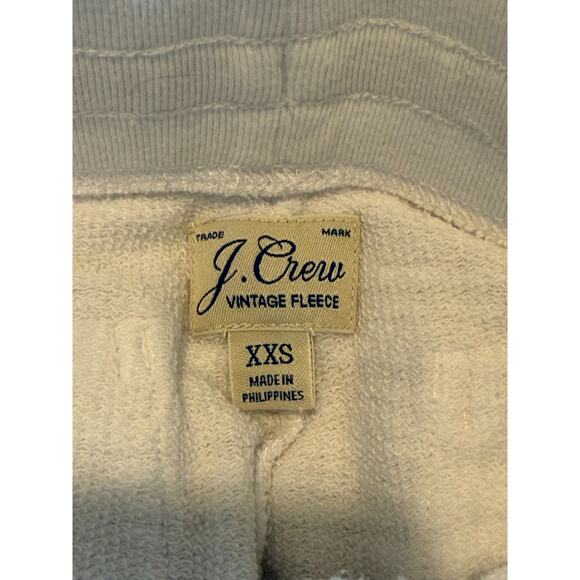 J.Crew Vintage Fleece Joggers Women XXS White 100% Cotton Loungewear Casual - Picture 6 of 8